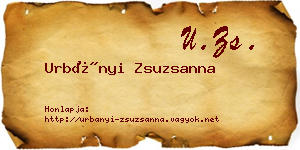 Urbányi Zsuzsanna névjegykártya